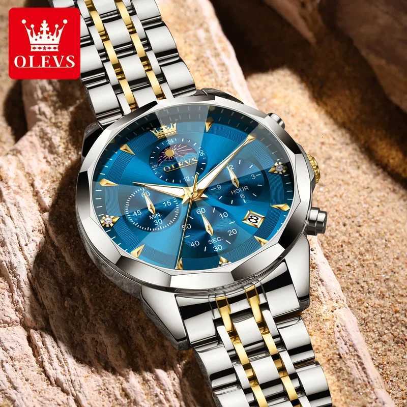 3673 Men Business Watch Luxury Multi-functional HD Waterproof Date Chronograph Moonphase Watch Top Brand Quartz Men Watch W250724