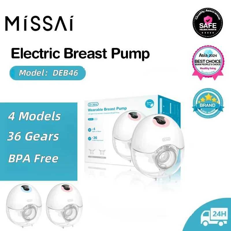 2024 Wearable Breast Pump Hands Free Electric Breast Pumps Comfort Milk Collector Lightweight with LED Display 4 Modes 36 Levels X250724