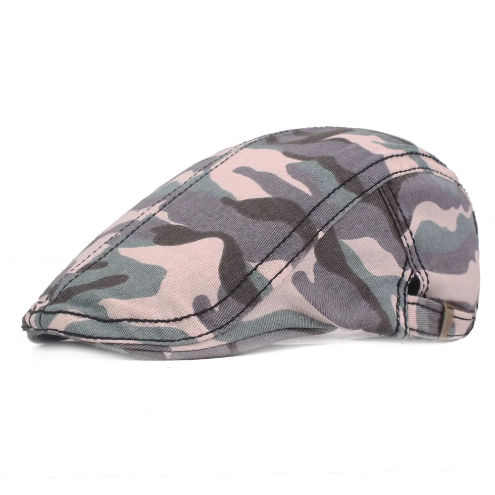 Classic Camouflage Flat Cap For Men Outdoor Military Hunting Hat Casual Cotton sboy Beret Caps Women Boinas Peaked Hats 250723