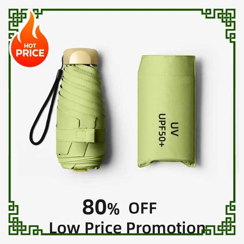 Umbrella for Both Sunny Rainy Days Off Mini Portable UV Protection Folding Sun Rain Shield Compact Capsule UPF50+ Travel Umbrella R250725