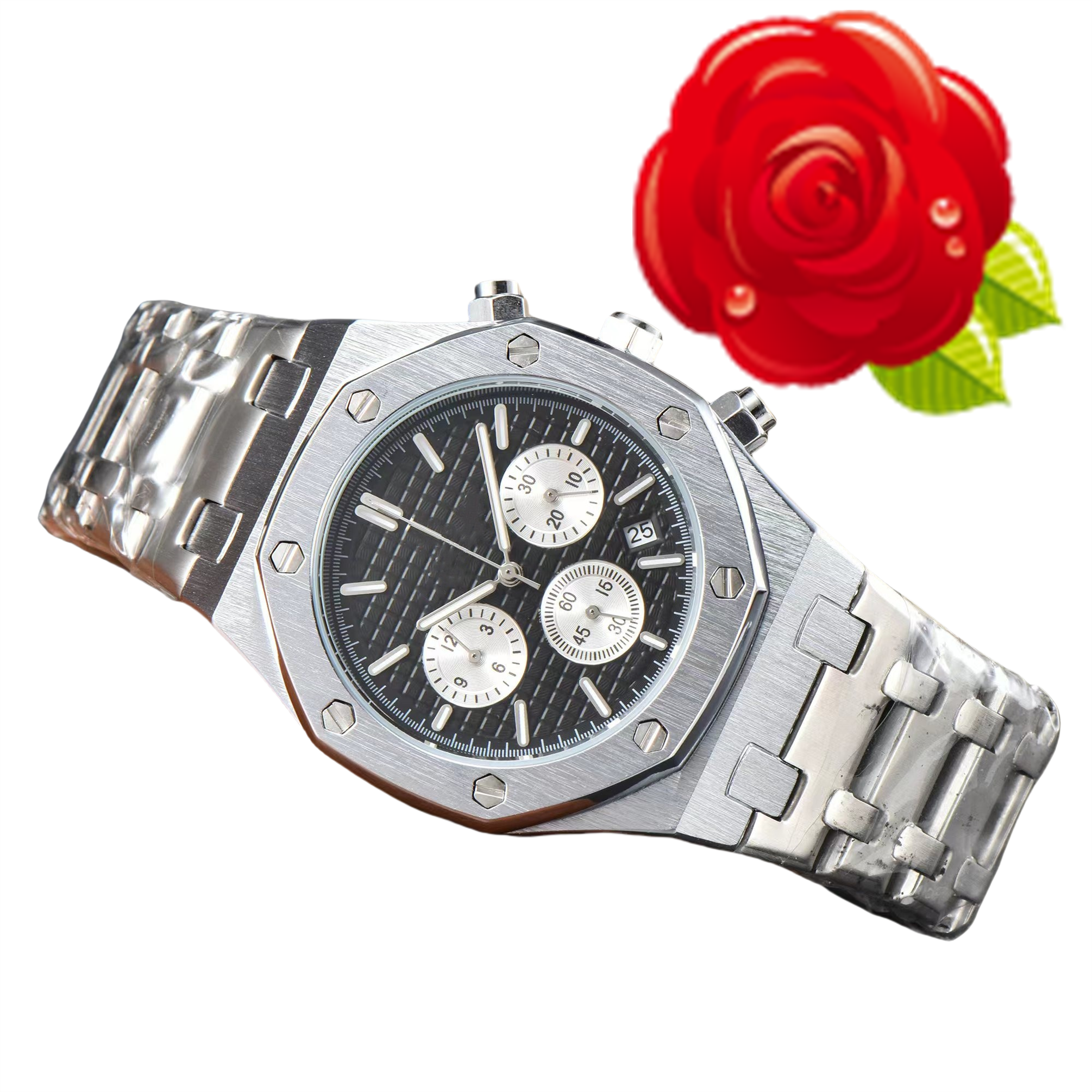 Brand Wristwatches Men's lady Watches Royaloak Wrist Watche quality quartz Movement Modern Sports Watche automatic Date 41mm Chronograph Watch bracele #219