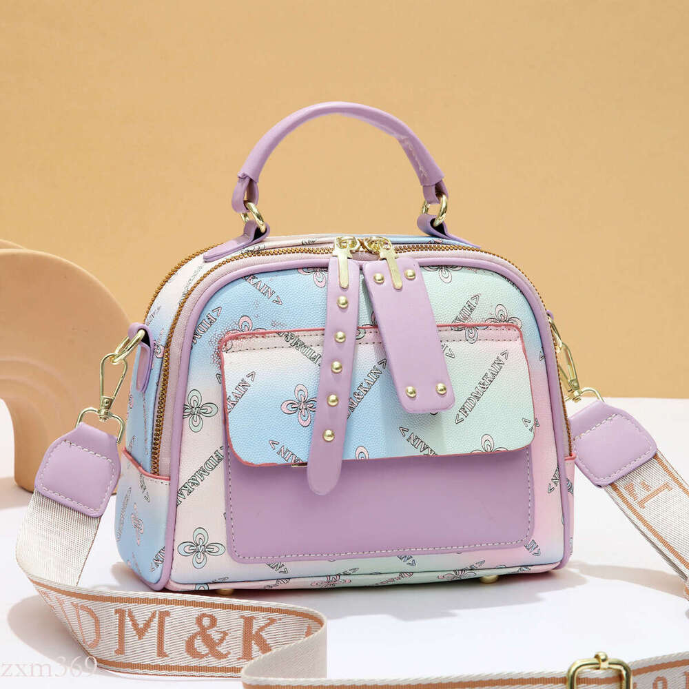 Casual Handbag New Fashion Women's Large Capacity Single Shoulder Crossbody Trendy Printed Small Square Bag