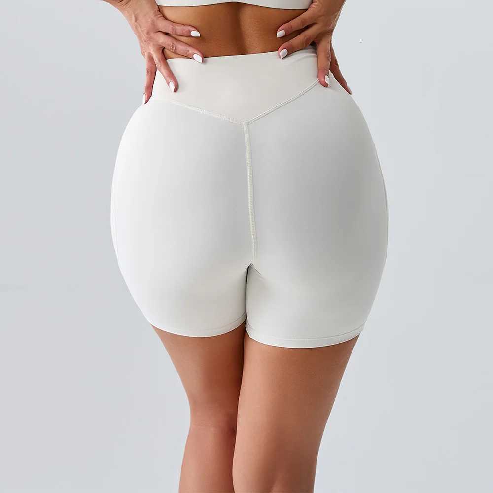 Yoga Shorts Women High Waist Butt Lifting Workout Fitness Tights Tummy Control Gym Running Stretch Pants Casual Sports Shorts XJ250724