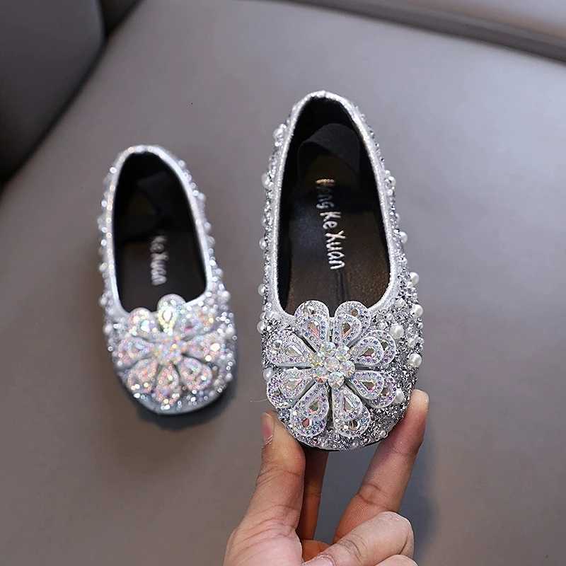 New Girls Leather Shoes Baby Sequined Bow Kids Shoes Spring Fashion Children Soft Comfortable Flats Shoes XJ250724