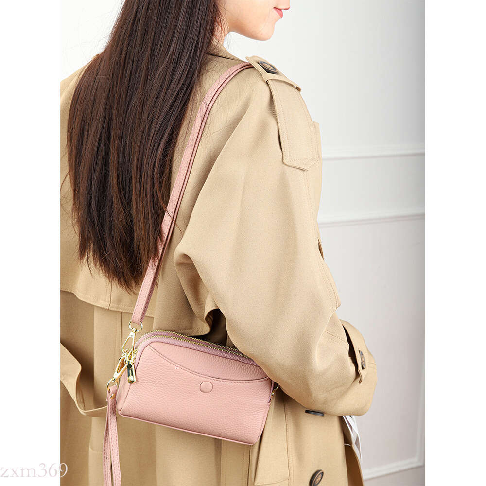 2025 New Soft Cowhide Fashion Phone Single Shoulder Crossbody Mini Bag Casual Multifunctional Genuine Leather Clutch