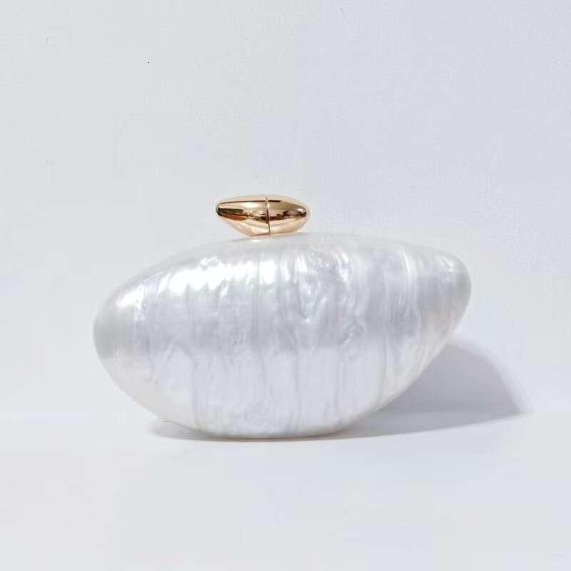 Designer Luxury Evening Diamond Fashion Style Acrylic Solid Color Horn-Shaped Single Shoulder Unique Crossbody Evening Clutch Bag