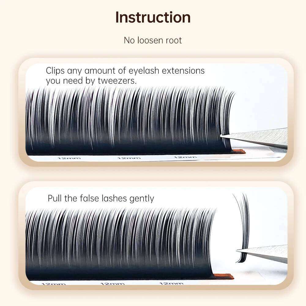 Yelix Camellia with Adhesive LC LB LJ C D Curl Eyelashes Natural Soft Eyelash Extensions Russian Volume Individual Lashes X250723