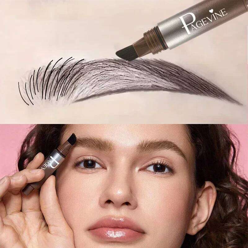 Tint Pencil With Large Brush Head, Natural Hairline Modification, Press Type Eyebrow Dye Pen, Anti-Sdge And Waterproof X250723