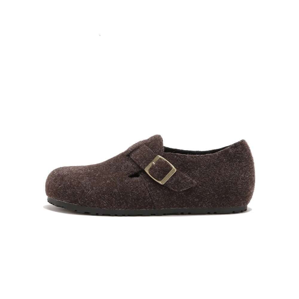 Su Yinyin Velvet Warm Fashion Big Toe Borken Comfortable Thick Sole Casual Women's All-Inclusive Korean Style Shoes