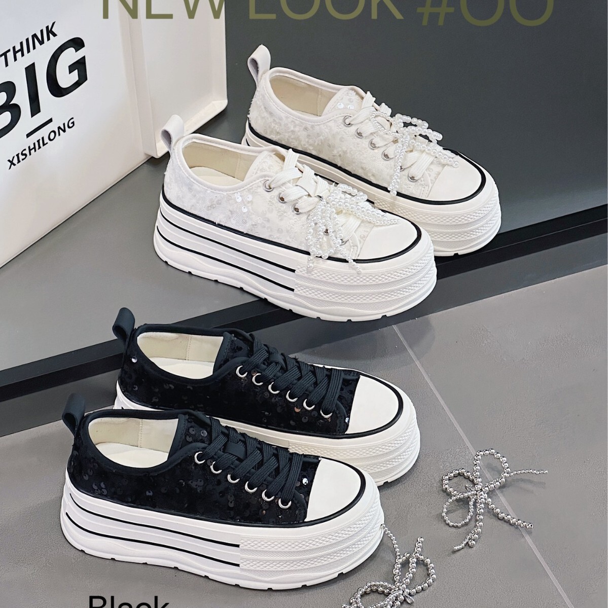 IG Laixini Genuine Leather Thick-Soled 2025 Spring New Student Sneakers Casual Versatile Trendy Single Korean White Shoes ddmythur