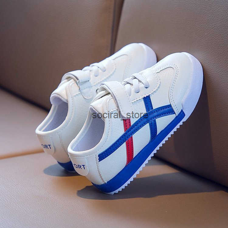 In stock classic Fashion Athletic Outdoor forrest shoes childrens board shoes new leather kids baby boy and girls casual shoess Q250724