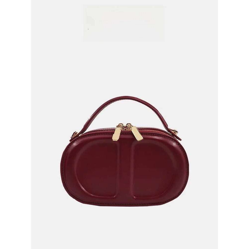 Spring Summer New Faionable Red Leather Handbag Women's Single Oulder Crossbody Sli Commuting Bag Soft Handle