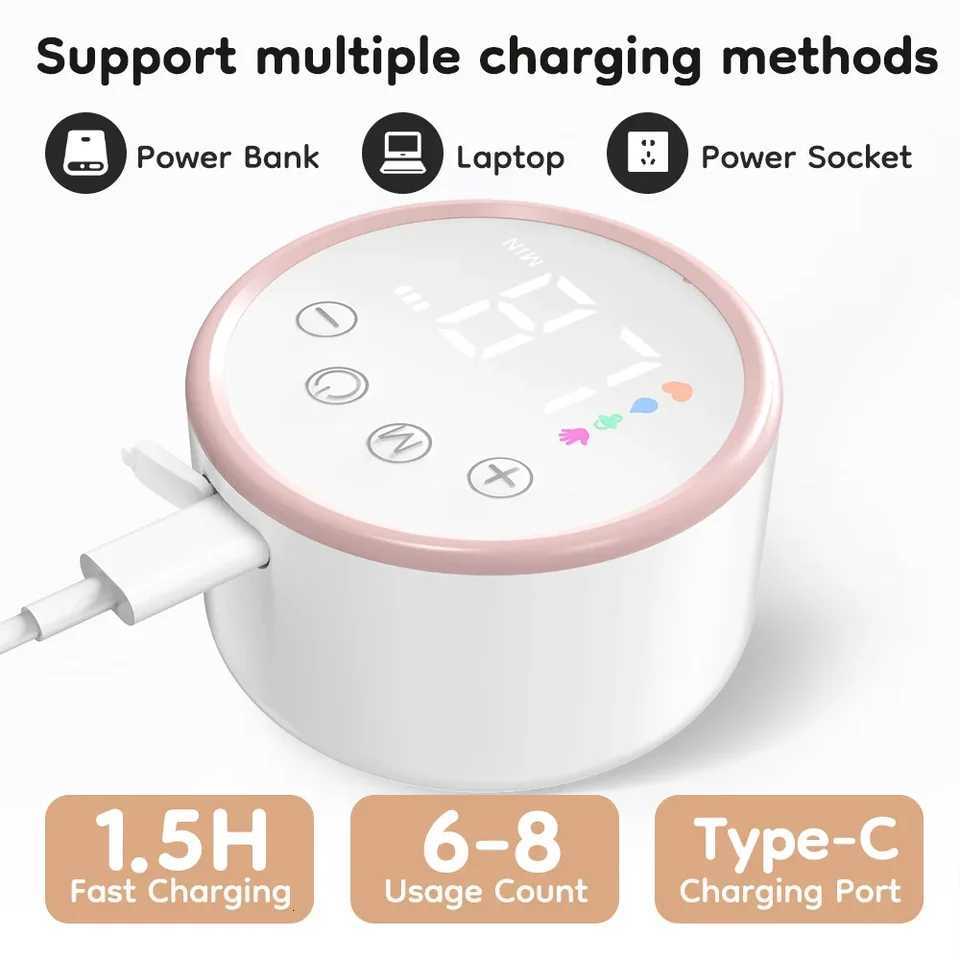 2024 Wearable Electric Breast Pump Portable 4 Modes 12 Levels Hands-Free Milk Collector 19/24mm Flange - Comfortable Pumping for Mom X250724
