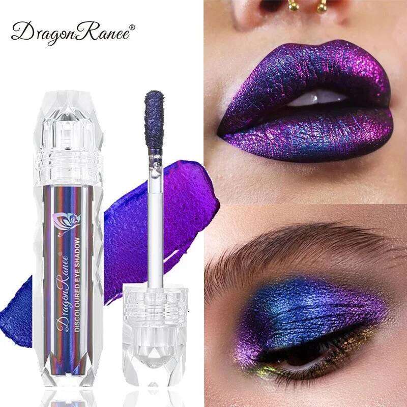 Liquid Metal Chameleon Makeup Lipgloss Shimmer Pigment Glitter Eye Shadow Lipstick Shine Dia Eyeshadow X250723 X250724