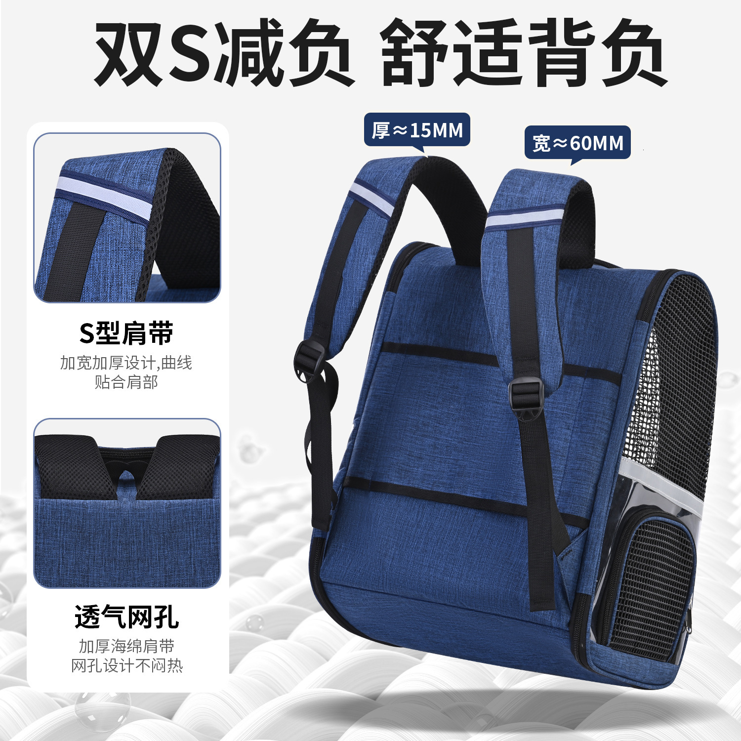 New Dog Portable Pet Bag Outdoor Breathable Cat Large Capacity Backpack