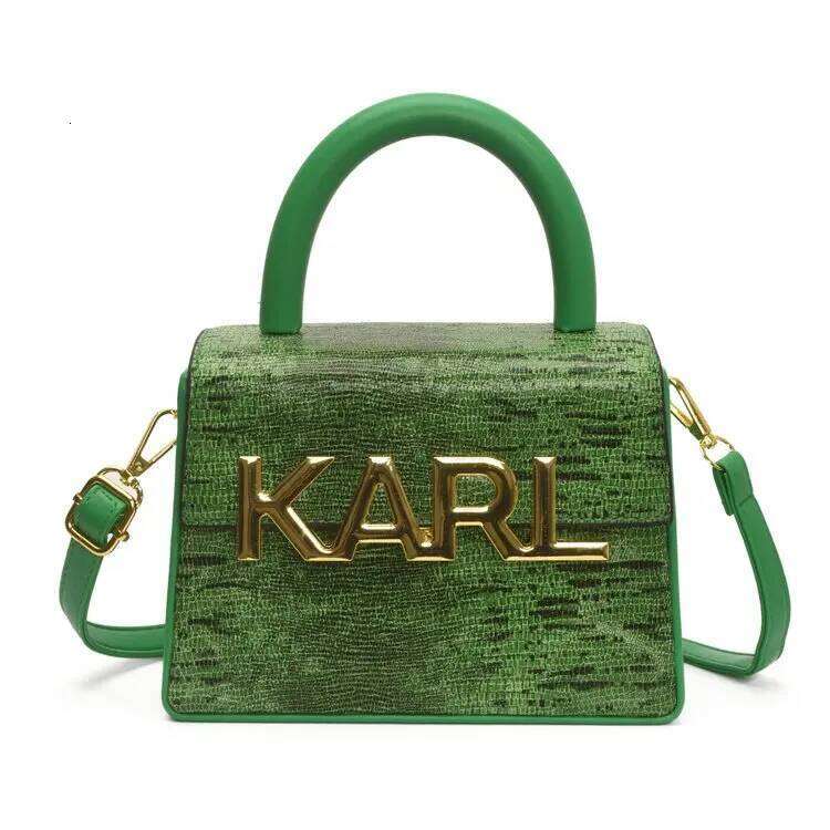 Crocodile-Emed Shoulder Bag- Soft Leather Square Messenger with Color-Block Design for Office/Date Night/Travel