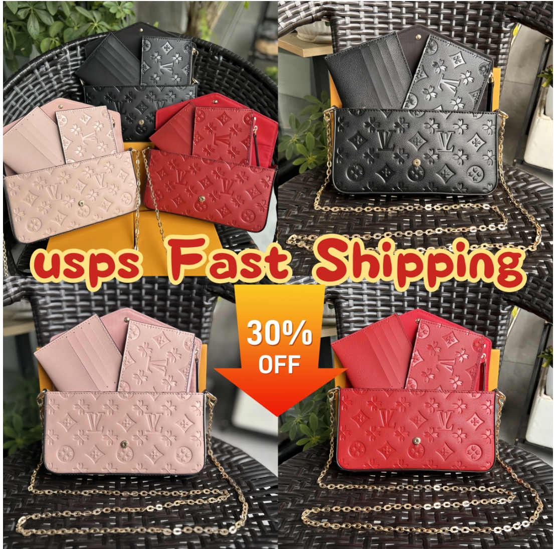 Luxury Designer Messenger High Quality Leather Crossbody Bags Pochette Felicie Bags Handbags Purses Designers Shoulder Bags Woman Handbags wallet Evening Bags