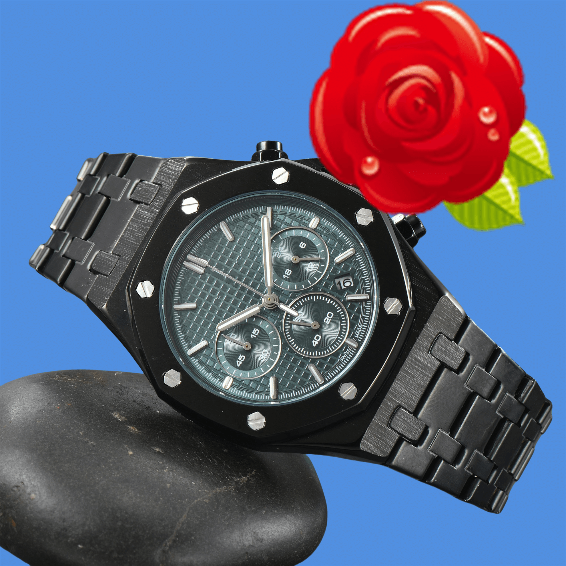 Brand Wristwatches Men's lady Watches Royaloak Wrist Watche quality quartz Movement Modern Sports Watche automatic Date 41mm Chronograph Watch bracele #218