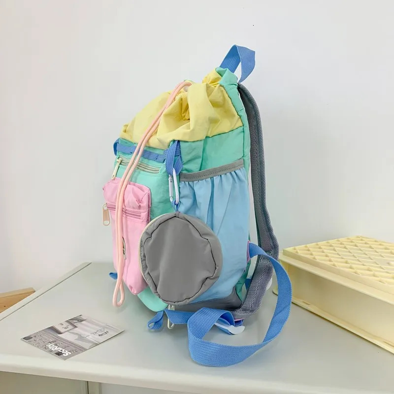 Nylon Drawstring Large Capacity Casual Fashion Backpacks High Quality Versatile Youth Western Style Sweet School Bags 250723