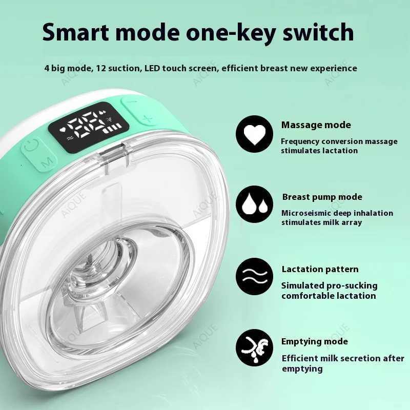 12 Modes 12 Suction Levels Silent Hands Free Electric Breast Pump Milk Collector Breastfeeding X2507241