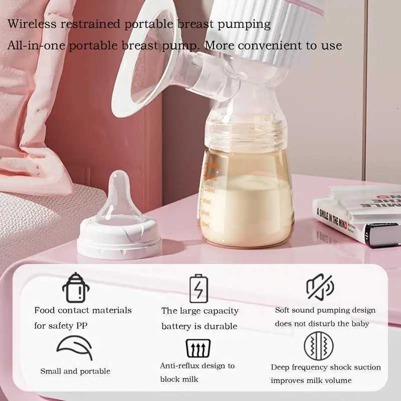 Electric Breast Pump Bottles Full Automatic Wearable Milk Feeding Bottle Portable Intelligent Feeding Accessory X250724