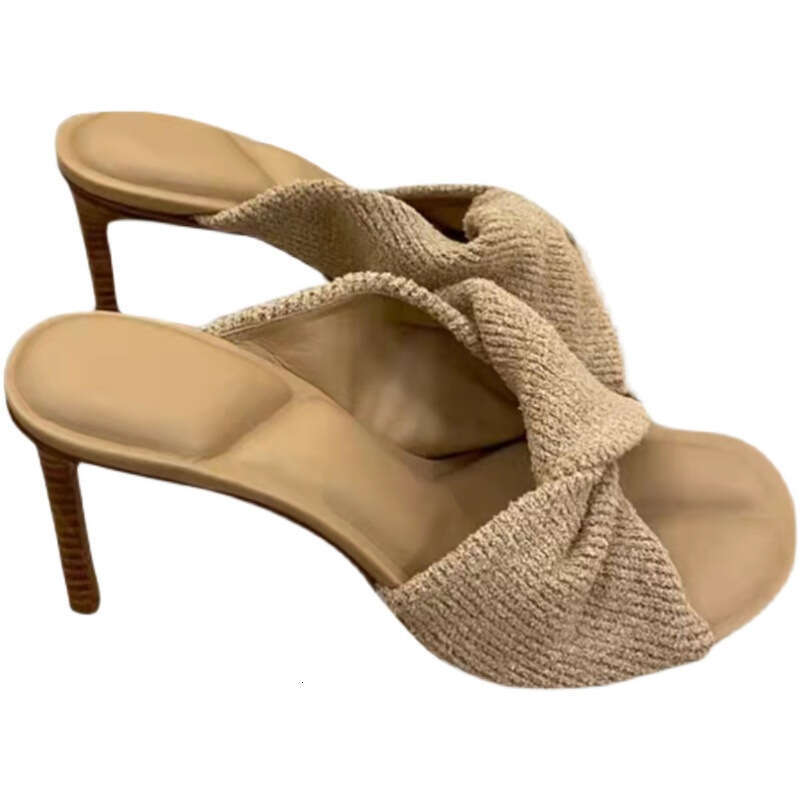 Heel Sandals Sandals Shoes Women Heels Spring Summer New Fashion High Sandals For Women With Bowknot Sexy Thin Heel Outdoor Wear Slippers F