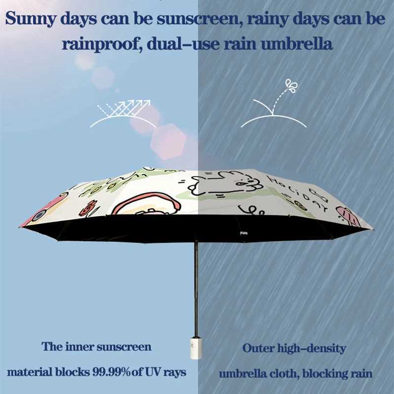 UV sunshade umbrella Cute Dog Party Portable folding umbrella Large area adult umbrella UV-resistant Insulation and cooling R250724