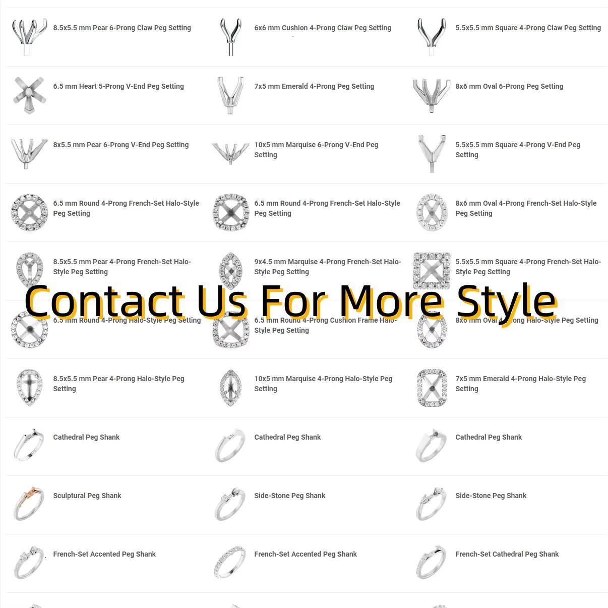 Custom Settings and Shanks Ring Diamond Builder Magnetic Design Engagement Ring Set Wedding Rings Display Sample Selling Tool