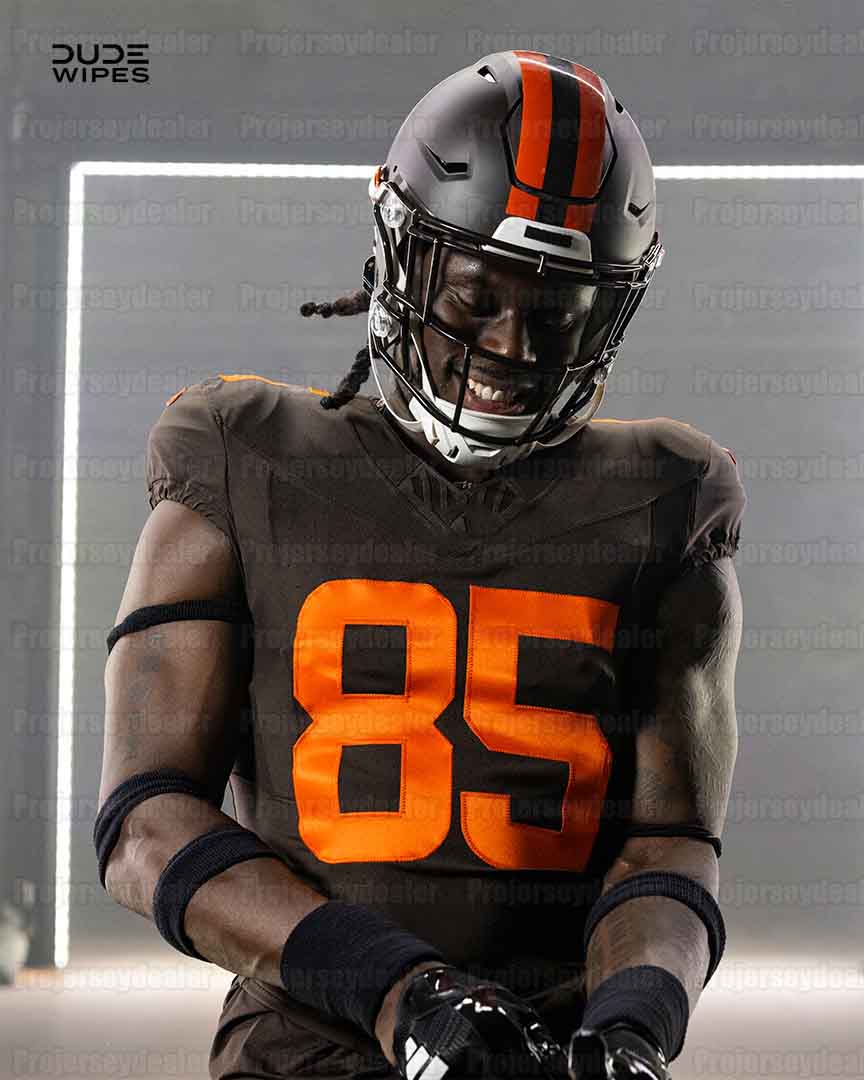 Custom Jersey 12 Shedeur Sanders 2025 All Brown Football Nick Chubb Jerome Ford Jerry Jeudy Grant Delpit Denzel Ward Myles Garrett Joe Flacco