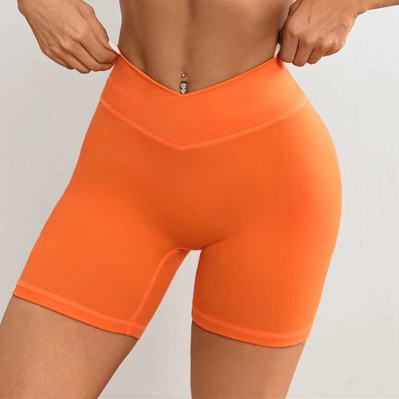 5 Cross Waist Yoga Shorts for Women Naked Feeling Workout Shorts 3.5 Running Fitness Sports Shorts XJ250724