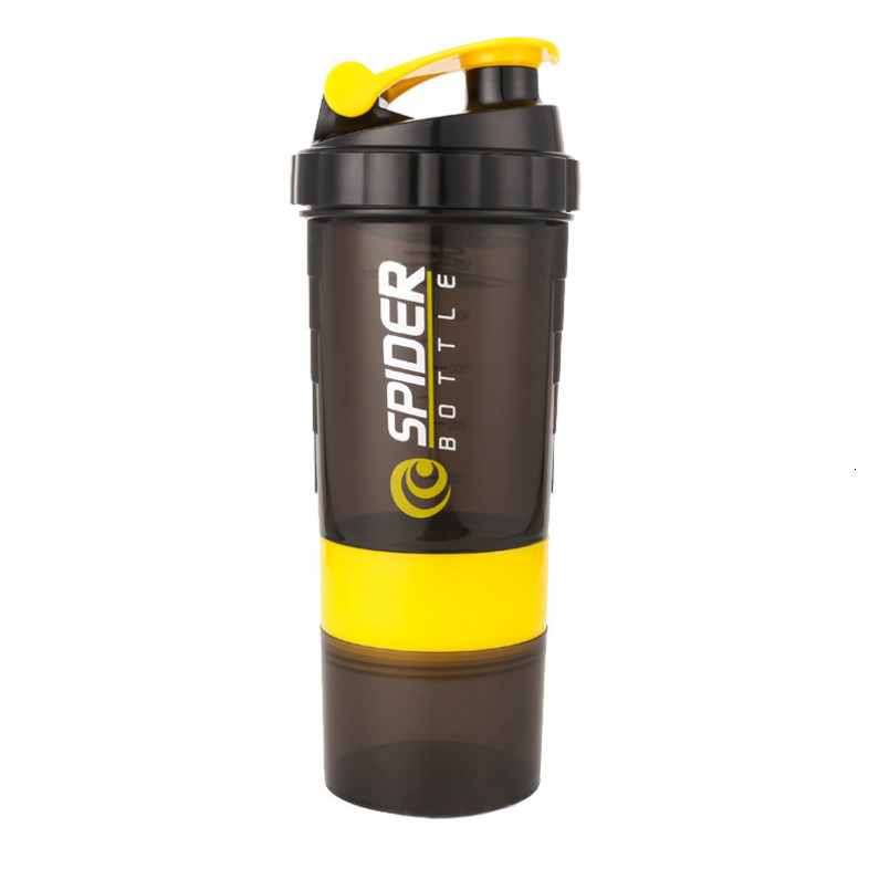 Three-layer Detachable Shaker Outdoor Sports Fitness Protein Powder Milkshake with Stirring Ball Plastic Water Cup