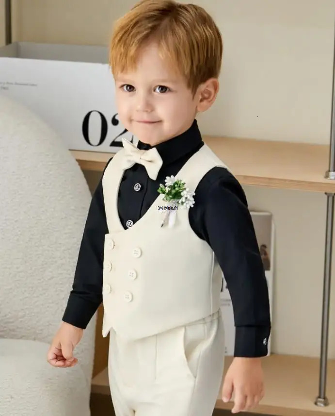 Baby Kids Pography Suit born 1 Year Birthday Ceremony Costume Childrens Day Performance Boys Formal Wedding Dress 250724