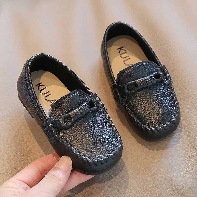 Boys Shoes Spring Autumn Kids Oxfords Boys Slip-on Flats Soft PU Leather Shoes Toddler Black White Loafers For Boys XJ250724