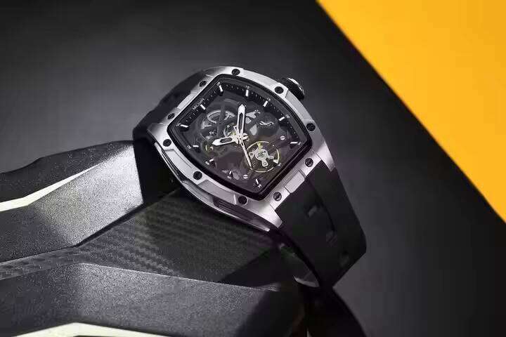 DHgargets MEGIR Men's Skeleton Watch - Automatic Mechanical, Luminous, 30M Waterproof, Stainless Steel Case, Silicone Strap