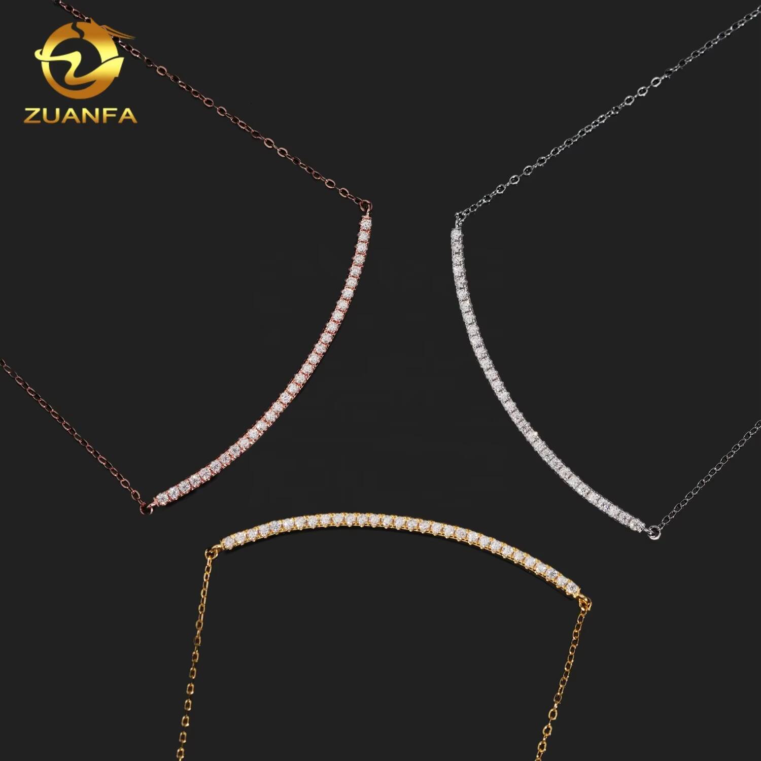 Women Jewelry GRA Certificate 925 Sterling Silver Elegant Pretty Moissanite Pendant Necklace