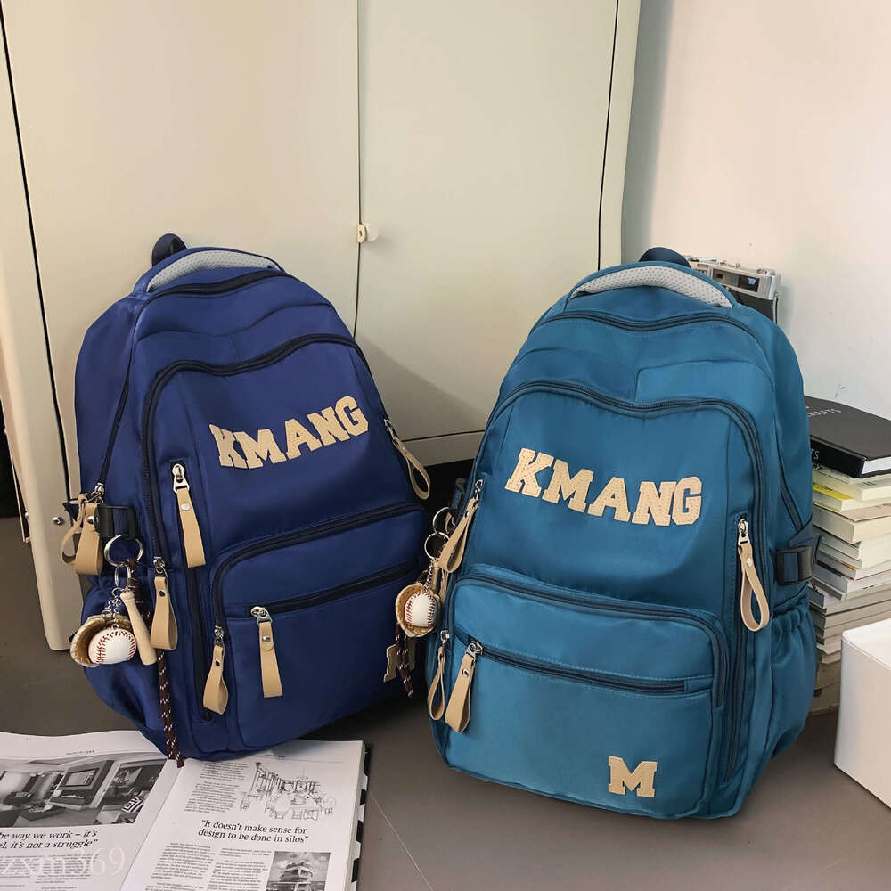 Letter Waterproof Appearance Dirt-Resistant Trendy Style Junior Backpack Male Large Capacity High School Female Student Double Shoulder Bag