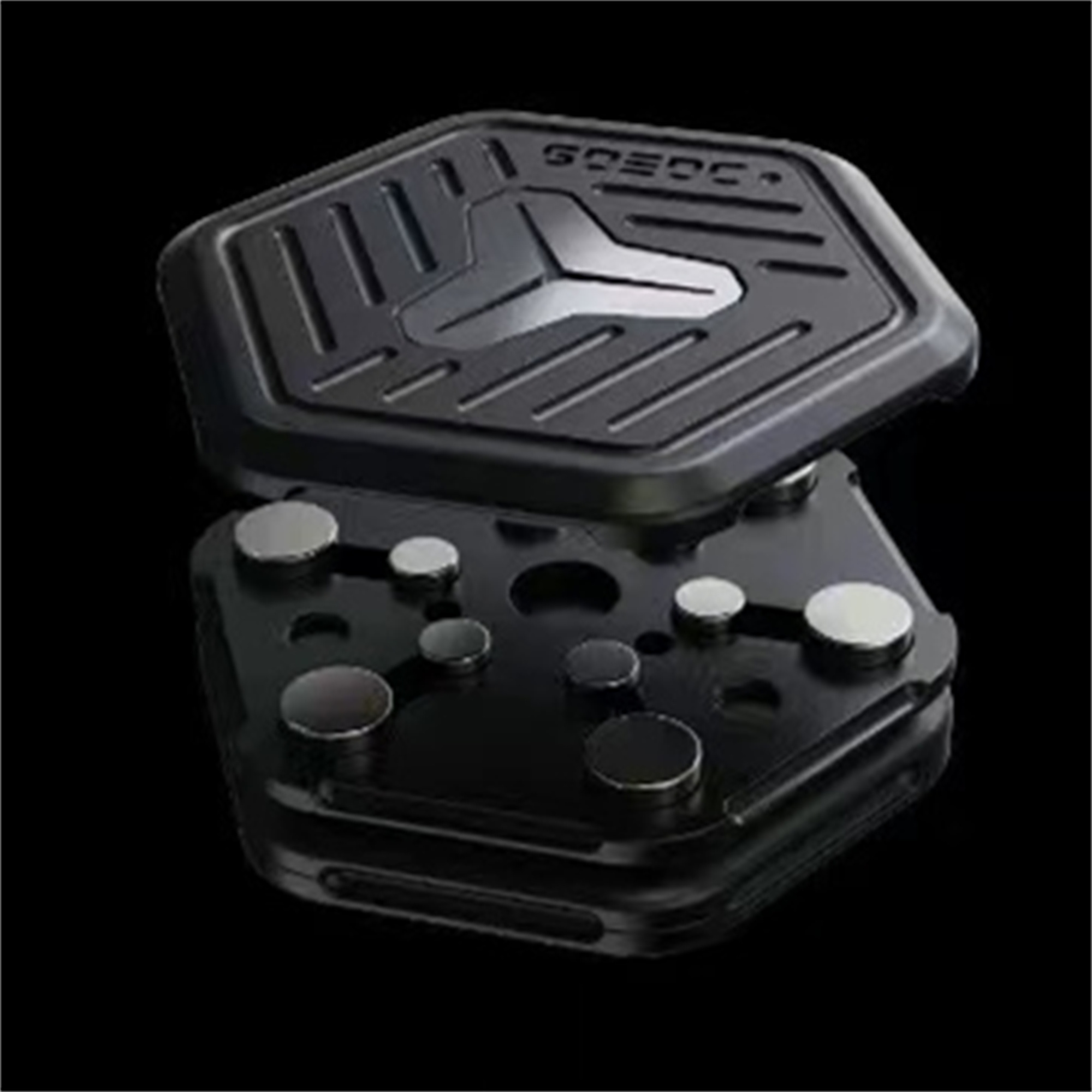 GDEDC Gladiator Spin Push Fidget Metal Ujung Jari EDC Slider Dorong Logam Tanpa Batas Mainan