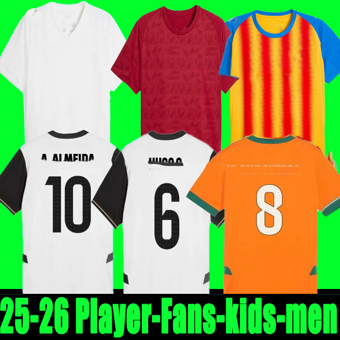 2025-2026 Gaya ValenCia Soccer Jerseys CAVANI GUEDES GAMEIRO Camisetas De Futbol RODRIGO M.Gomez Men Kids Kits Home Away 2025 2026 Football Shirt Rivero C.SOLER