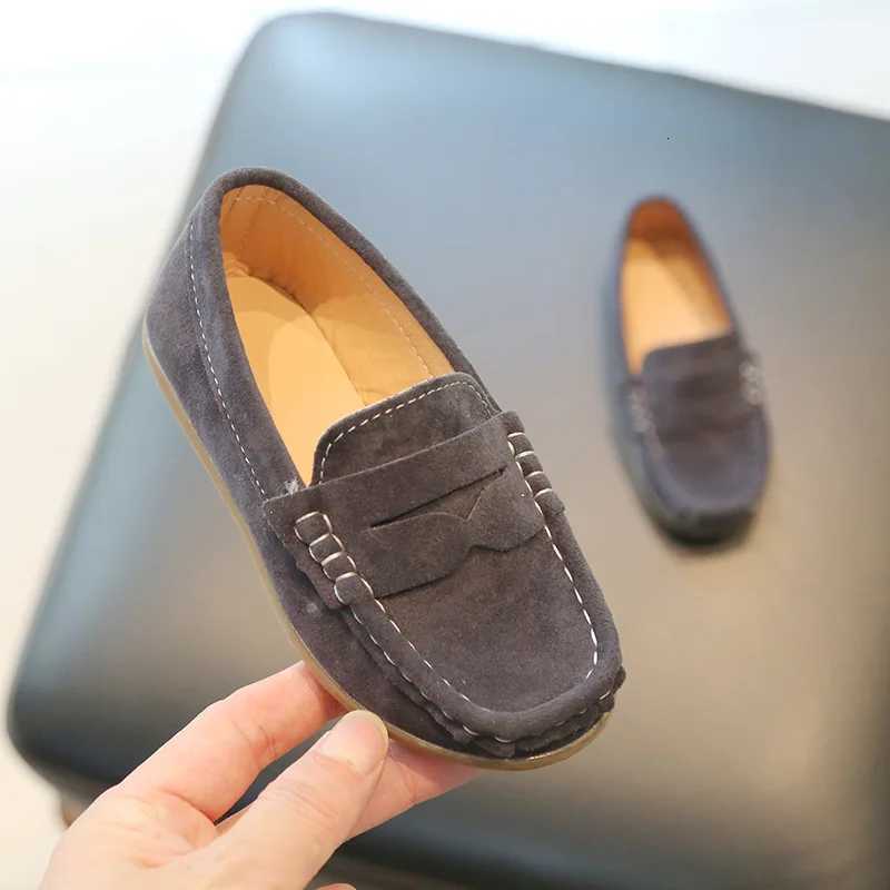 Childrens Flats Suede Leather Casual Shoes Spring Autumn New Solid Slip on Boys Shoes Kids Loafers Girls Dress Par Shoes XJ250724