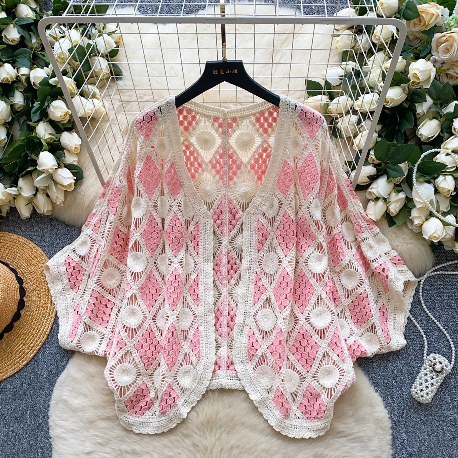 Chix Vintage Knit Svet Loose Elegant Fashion Sexy Cardigan Shirt High Street Summer Women Blouse Women X250724
