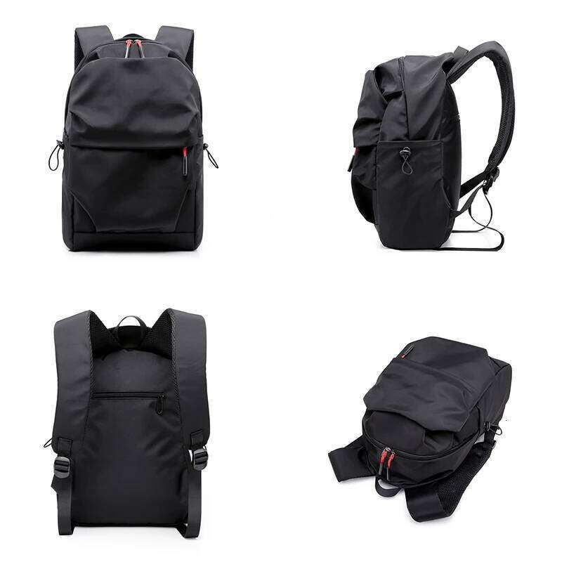 Multifunction Waterproof Backpack Student School Bags Notebook Backpacks Casual Pleated 15.6 Inch Laptop Bag For Men