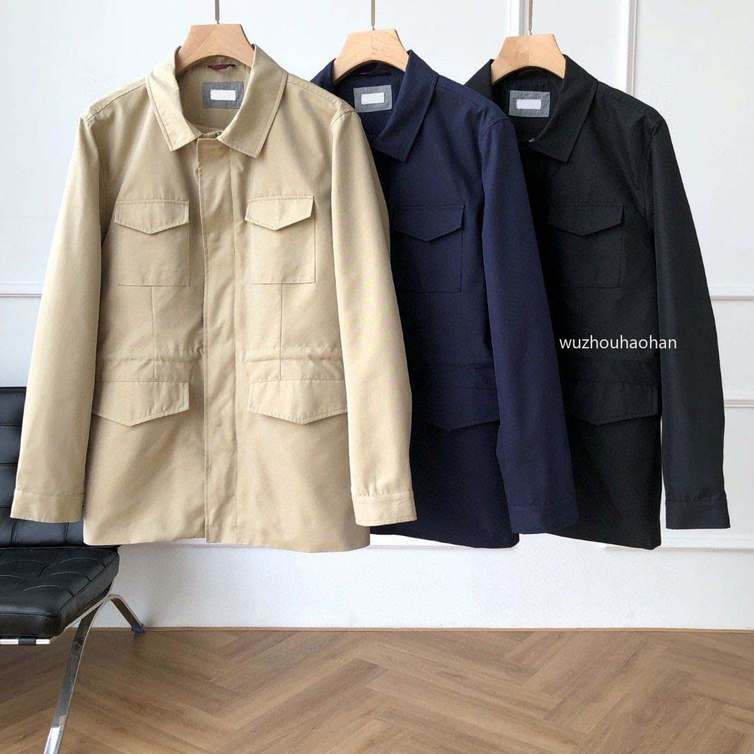 Men Jackets brunello Spring and Autumn Traveler Jacket Cotton Windbreaker Coat B1289