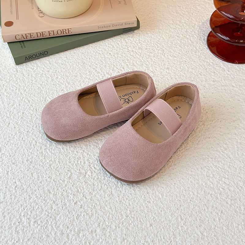 Spring Summer Shoes for Girls Dopamine Color Velvet Mary Jane Shoes Child Soft Sole Elastic Band Ballet Flats Kids Casual Shoes XJ250724