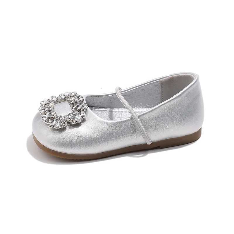 12 Square Sparkling Rhinestones Children Shoes Girls French Sle Princess Runway Shoes Shallow Kids School Student Footwear I04162 XJ250724