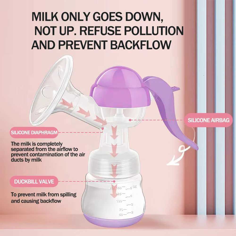 2-in-1 manual breast pump maternity products large suction with pacifier food-grade PP material X250724