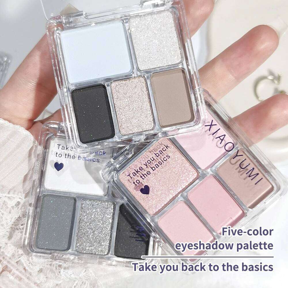 5-Color Eyeshadow Palette Soft & Smoky Tones, Easy Blend, lti-Look Makeup, Rose/Nude Options, Unisex, Certified, Skin-Friend X250723