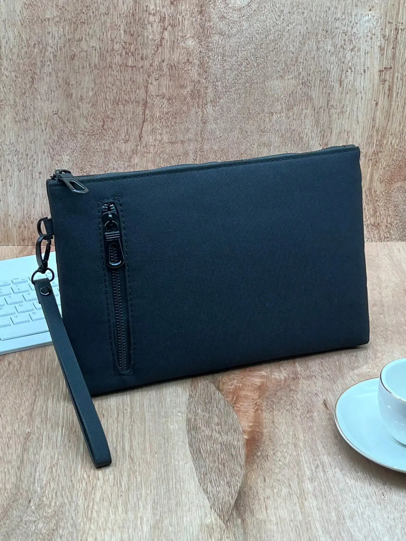 Business Simple Bag Fashion Casual Ultra-Thin Portable Zipper Wristlet Bag Cell Phone Bag Handbag Armpit Bag Mens Clutch Bag 250723