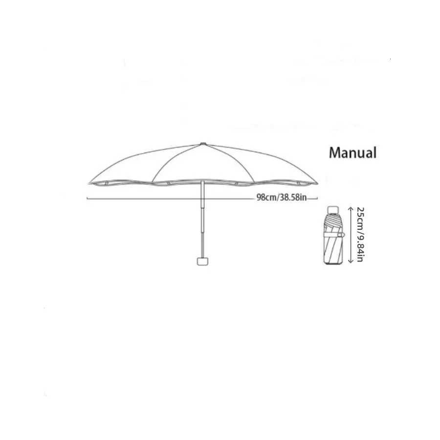 1PC Manual Cartoon Umbrella Dinosaur Astronaut Lovely Umbrella Windproof Folding Shade Umbrella With Reflective Stripe R250724