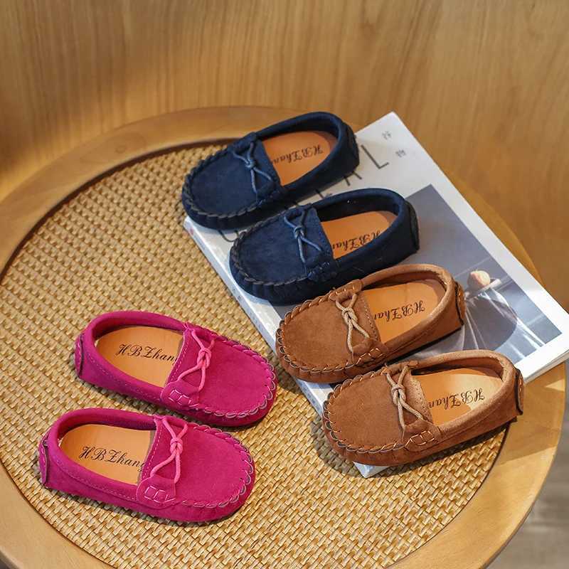 Boys Loafers Spring Light Slip-on Leisure Slish Shallow Children Flat Shoes Flexible Chic Cover Toe Gentleman Kids Shoe 21-35 XJ250724