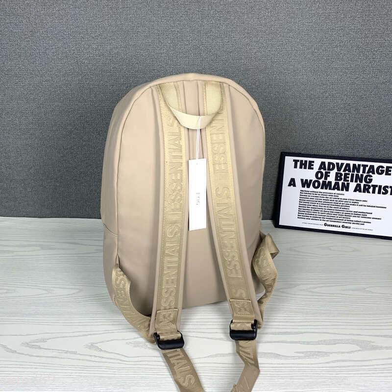 Minimalist Trendy Brand ESpu Leather Material Waterproof Double Shoulder Niche Design Backpack Unisex College Style School Laptop Bag